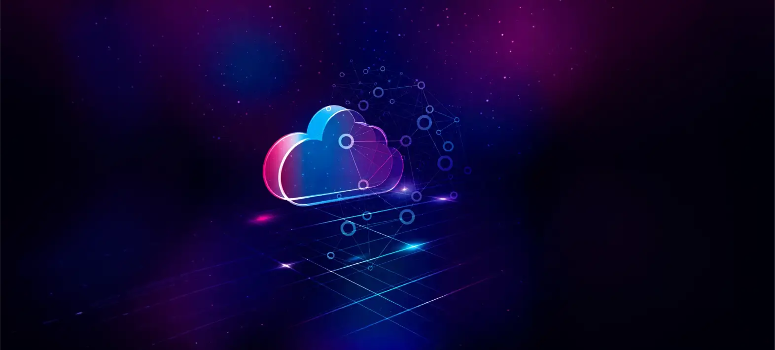 AI-driven cloud architecture and FinOps background